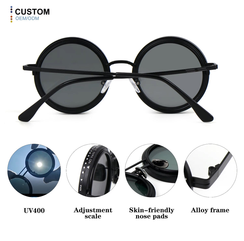 Lunettes de soleil polarisées Vintage à Luminosité Réglable