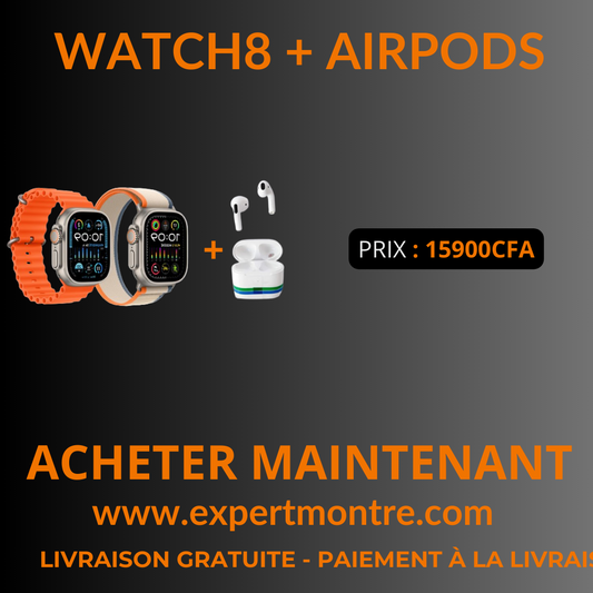 Watch8 ultra + AirPods 2 en 1