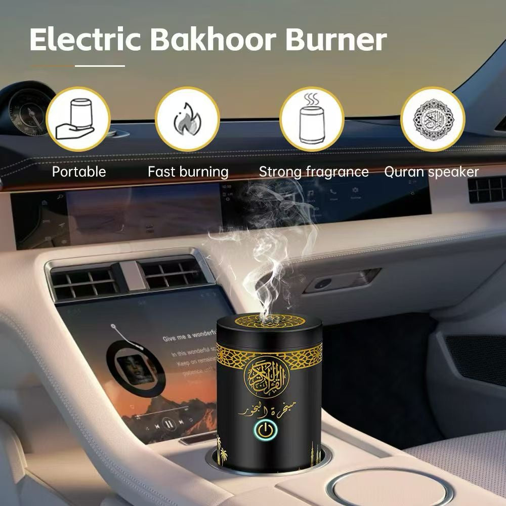 Brûleur d’encens électrique Oud avec haut-parleur, Coran complet SQ